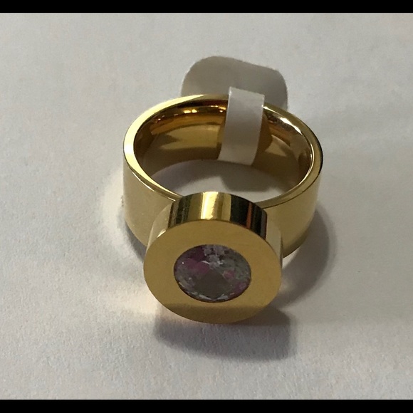 Ladies changeable Stainless Steel CZ Ring - Picture 5 of 7